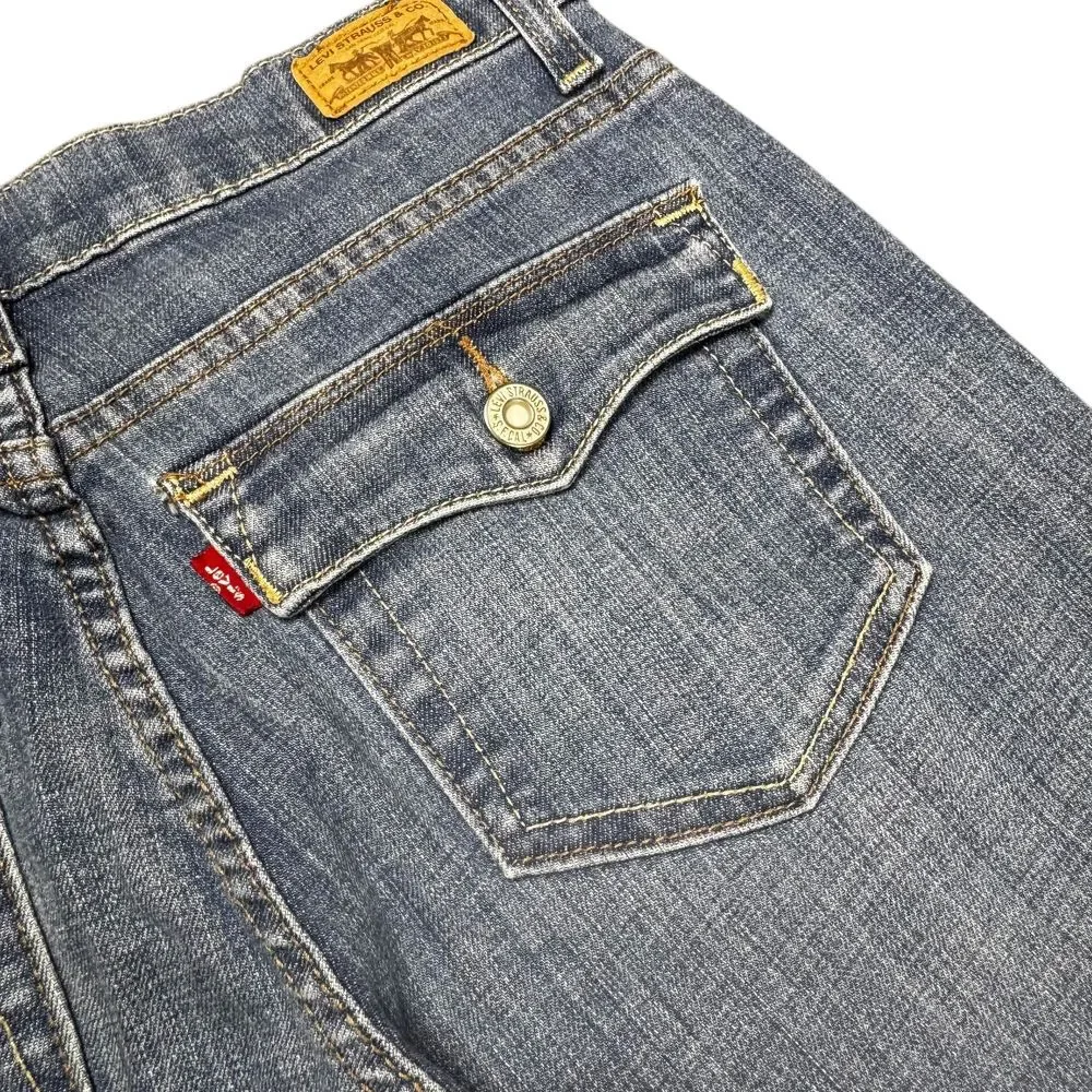 Levi's 512 Perfectly Slimming Bootcut Jeans Womens 8‎ Flared Whiskered Mid Rise